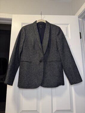 J.Crew Houndstooth Blazer Size 12 Petite